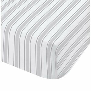 Šedo-bílé bavlněné povlečení Bianca Check And Stripe, 135 x 190 cm