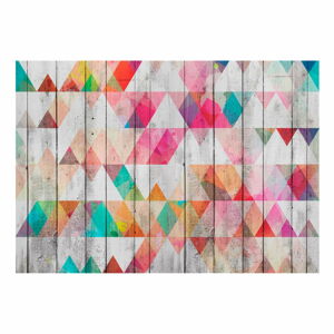 Velkoformátová tapeta Artgeist Rainbow Triangles, 400 x 280 cm