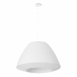 Bílé závěsné svítidlo se skleněným stínidlem ø 60 cm Soprano - Nice Lamps