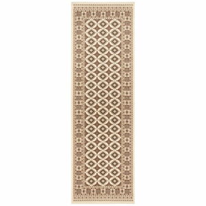 Béžový koberec Nouristan Sao Buchara, 80 x 250 cm