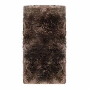 Hnědý koberec z ovčí kožešiny Royal Dream Zealand Natur, 70 x 140 cm