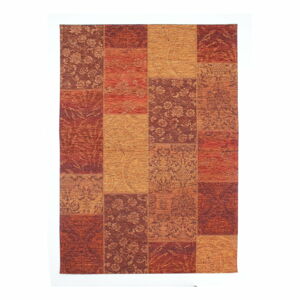 Červený koberec Flair Rugs Patchwork Chennile Terracotta, 120 x 170 cm