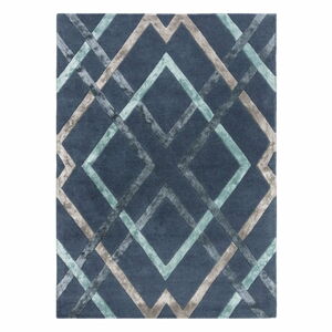 Modrý viskózový koberec Flair Rugs Trellis, 160 x 230 cm
