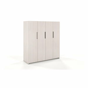 Bílá šatní skříň z borovicového dřeva Skandica Bergman, 170 x 180 cm