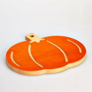 Bukové krájecí prkénko Bisetti Pumpkin, 31,5 x 27,5 cm