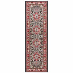 Červeno-modrý koberec Nouristan Skazar Isfahan, 80 x 250 cm