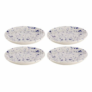 Bílo-modré dezertní talíře z kameniny v sadě 4 ks ø 18 cm Carnival – Ladelle