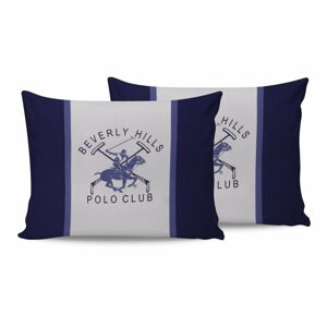 Sada 2 bavlněných povlaků na polštářky Polo Club Blue, 50 x 70 cm