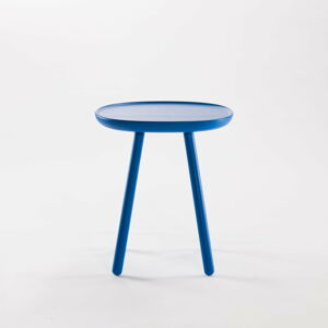 Modrý odkládací stolek z masivu EMKO Naïve Small, ø 45 cm