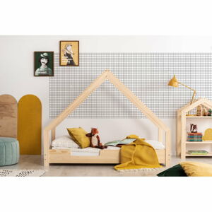 Domečková dětská postel z borovicového dřeva Adeko Loca Cassy, 90 x 160 cm