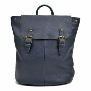 Tmavě modrý kožený batoh Roberta M