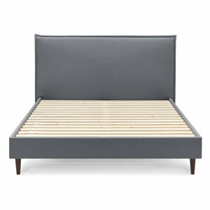 Tmavě šedá dvoulůžková postel Bobochic Paris Sary Dark, 160 x 200 cm