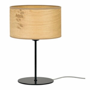 Béžová stolní lampa z dřevěné dýhy Bulb Attack Ocho S, ⌀ 25 cm