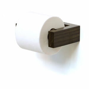 Nástěnný držák na toaletní papír z dubového dřeva Wireworks Mezza Dark