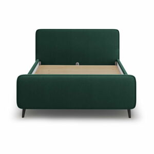 Zelená čalouněná dvoulůžková postel s roštem 140x200 cm Kaia - Micadoni Home
