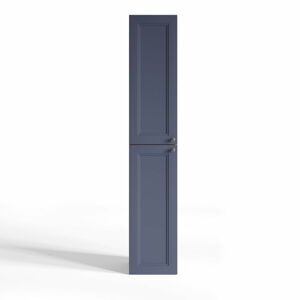 Vysoká závěsná koupelnová skříňka v tmavě modro-přírodní barvě 30x160 cm Venezia – STOLKAR