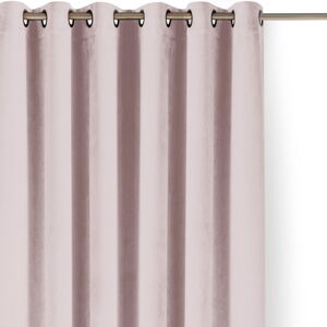 Světle růžový sametový dimout závěs 400x250 cm Velto – Filumi