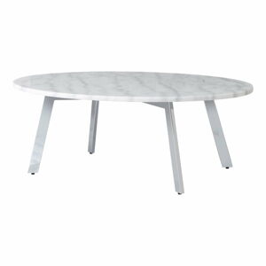 Bílý mramorový konferenční stolek RGE Accent, délka 100 cm