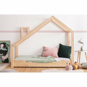 Domečková postel z borovicového dřeva Adeko Luna Drom, 90 x 170 cm