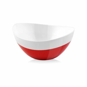 Červeno-bílá miska Livio Duo, 28 cm
