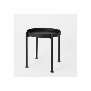 Černý odkládací stolek Custom Form Hanna, ⌀ 40 cm