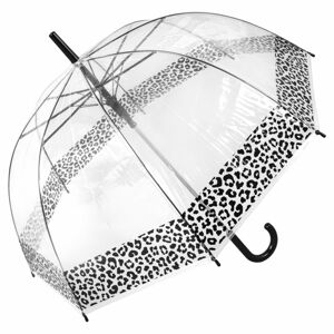 Transparentní holový deštník Ambiance Leopard, ⌀ 85 cm