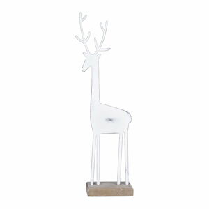 Bílá dekorativní soška s patinou Ego Dekor Deer, výška 25,5 cm