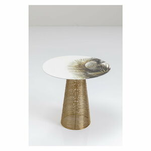 Kovový odkládací stolek Kare Design Charme Palm, ⌀ 50 cm