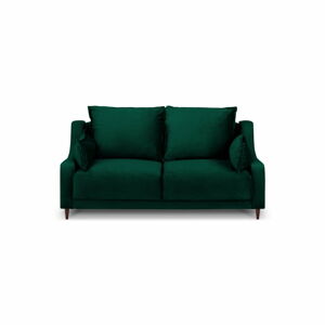 Zelená sametová pohovka Mazzini Sofas Freesia, 150 cm