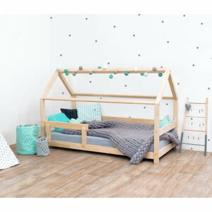 Dětská postel s bočnicí ze smrkového dřeva Benlemi Tery, 80 x 160 cm