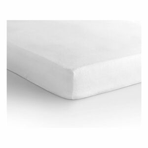 Bílé elastické prostěradlo Sleeptime Molton, 180 x 200/220 cm