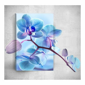 Nástěnný 3D obraz Mosticx Blue Flower, 40 x 60 cm