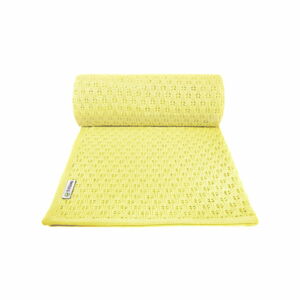 Žlutá pletená dětská deka s podílem bavlny T-TOMI Summer, 80 x 100 cm