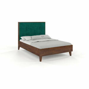 Dvoulůžková postel z masivního borovicového dřeva SKANDICA Frida Dark, 200 x 200 cm