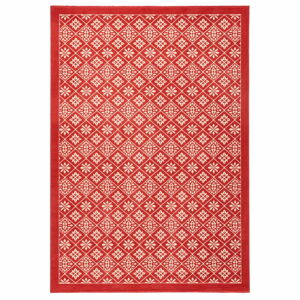 Červený koberec Hanse Home Gloria Tile, 200 x 290 cm