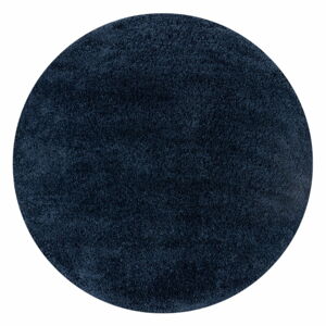 Tmavě modrý kulatý koberec 133x133 cm – Flair Rugs