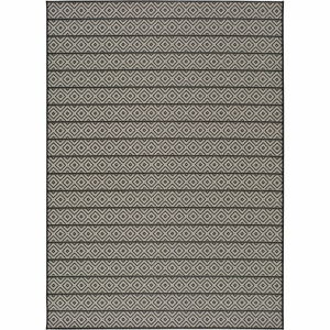 Tmavě šedý venkovní koberec Universal Tokio Stripe, 135 x 190 cm