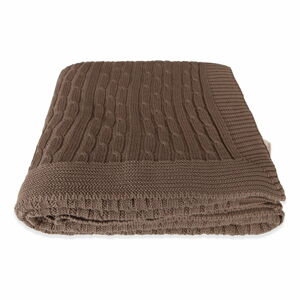 Hnědá bavlněná deka Homemania Decor Softy, 130 x 170 cm