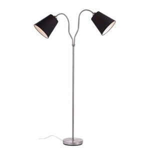 Volně stojící lampa ve stříbrné barvě s černými stínidly Markslöjd Modena