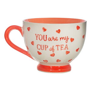 Červeno-bílý keramický hrnek 400 ml You are My Cup of Tea – Sass & Belle