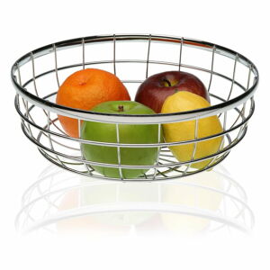 Ocelový košík na ovoce Versa Chrome, ⌀ 25 cm