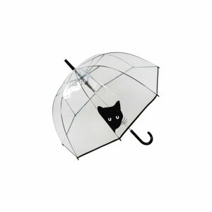 Transparentní holový větruodolný deštník Ambiance Birdcage Peeking Cat, ⌀ 84 cm