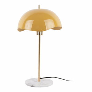 Okrově žlutá stolní lampa (výška 56 cm)  Waved Dome – Leitmotiv