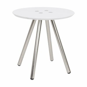 Bílý konferenční stolek Letmotiv Sliced, ø 40 cm
