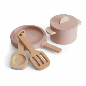 Sada dřevěného dětského nádobí Flexa Toys Pot & Pan