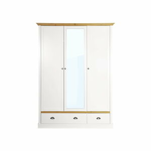 Krémově bílá šatní skříň Steens Sandringham, 192 x 148 cm