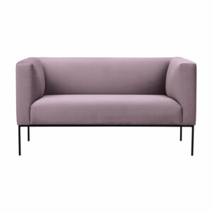 Světle růžová sametová pohovka Windsor & Co Sofas Neptune, 145 cm