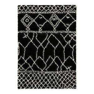 Černý koberec Think Rugs Scandi Berber, 160 x 220 cm