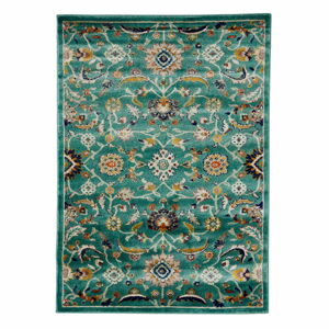 Tyrkysově modrý koberec Webtappeti Moss, 120 x 160 cm