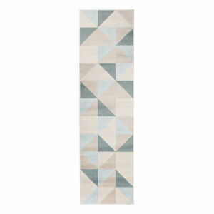 Béžovo-modrý koberec Flair Rugs Urban Triangle, 60 x 220 cm